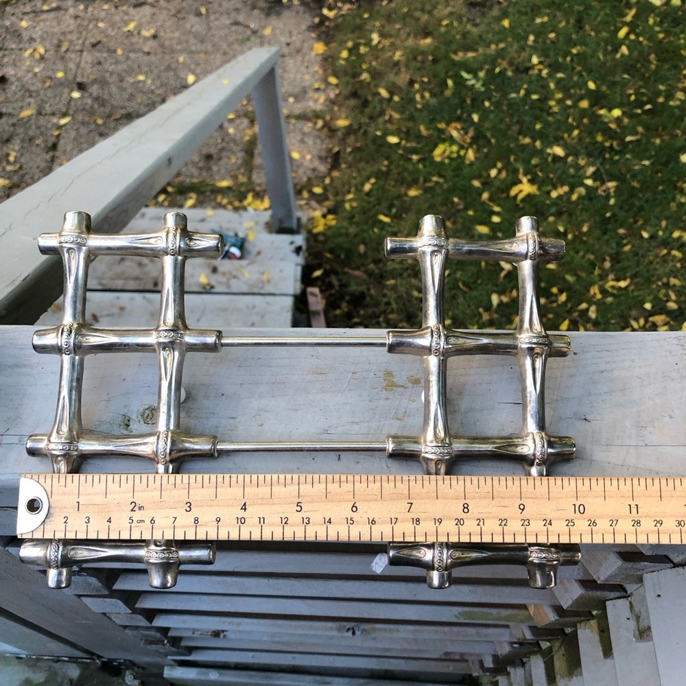 2 Zinc Bamboo Trivets Expandable - Picture 8 of 9